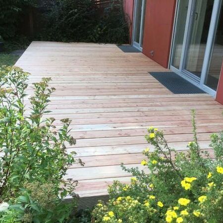 Terrasse aus Lärchenholz Dielen