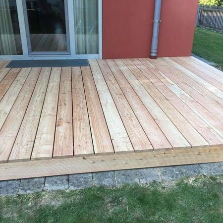 Terrasse aus Lärchenholz Dielen