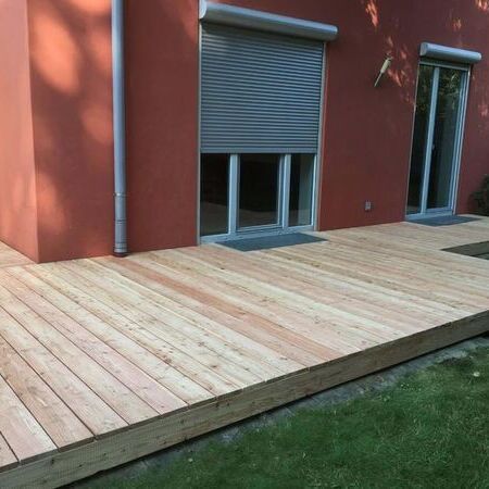 Terrasse aus Lärchenholz Dielen